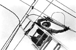 trabajador en las alturas