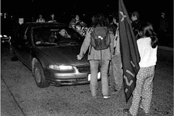 Miembros del CGH bloquearon avenida Insurgentes Sur, a la altura de la rectora n Foto: Jernimo Arteaga