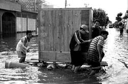 Habitantes de Nacajuca perjudicados por el desfogue de Peitas n Fotos: Toms Bravo