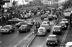 Bloqueo del Perifrico del 14 de octubre n Foto: Rosaura Pozos