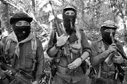 Combatientes zapatistas acompaan al sup  n  Foto: archivo