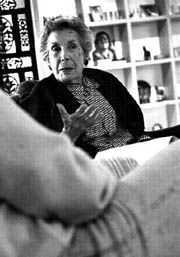 Hortensia Bussi, viuda de Allende, durante la entrevista n Foto: Pedro Valtierra