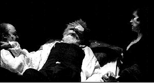 Sancho y Aldonza, con el Caballero de la Triste Figura n Fotos: Guillermo Sologuren