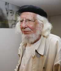 El escritor Ernesto Cardenal, ayer, en la ciudad de México
