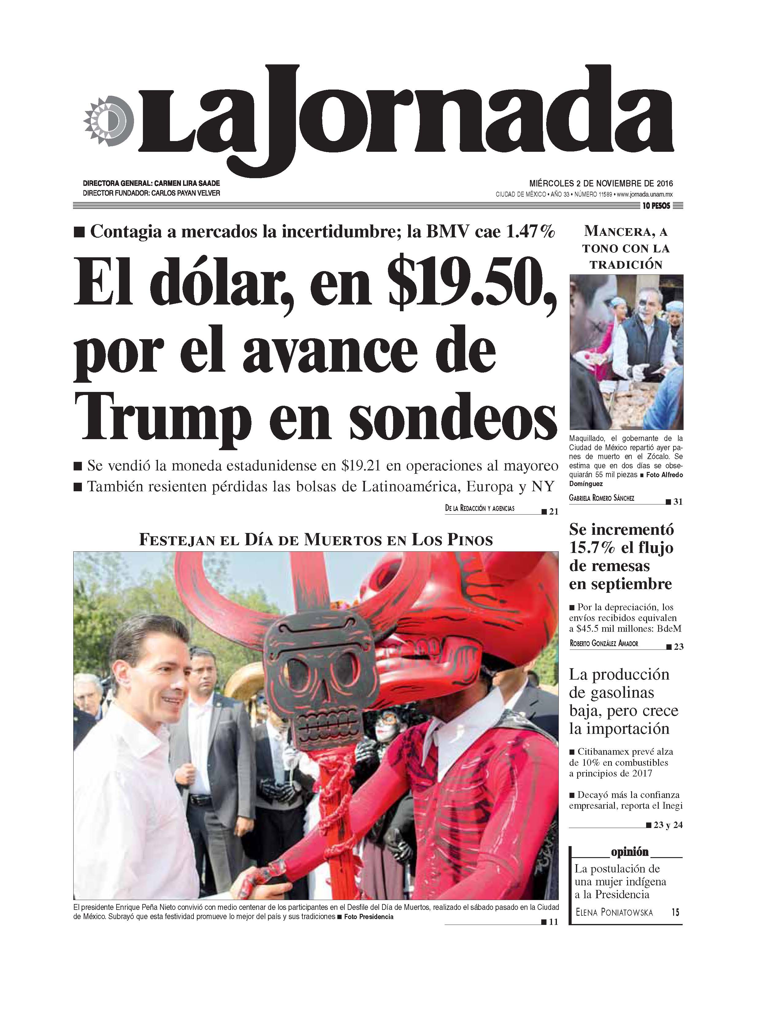 Portada de 2016/11/02. Seleccione para ir a esta edición.